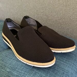 Kelly & Katie Knit Loafers Aerin Slip On Black Shoes